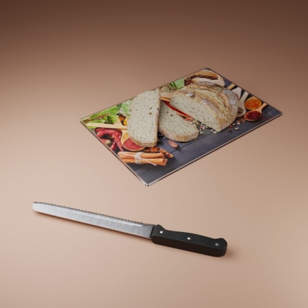 Доска разделочная Доляна «Пряности», 30×20 см, стекло