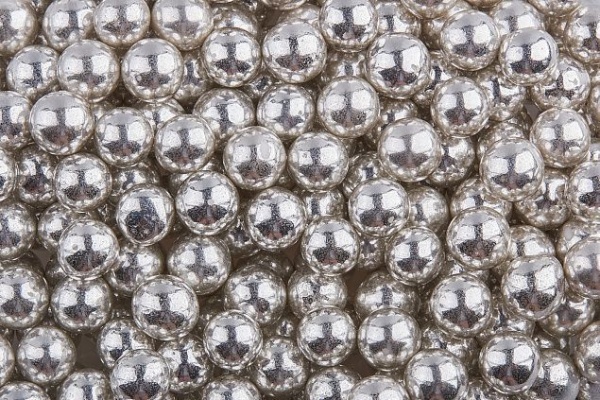Посыпка кондитерская Шарики СЕРЕБРЯНЫЕ d 10 мм, 30 гр