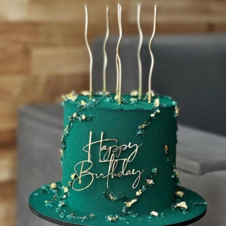 Акриловый топпер «Happy Birthday №12», золото