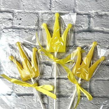 Леденец из изомальта "Корона", цвет микс, 7 см