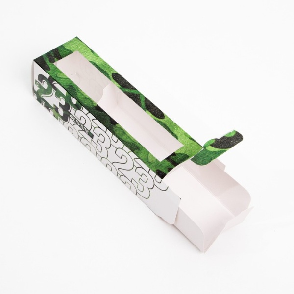 Коробка для макарон «23 февраля», 180*55*55 мм