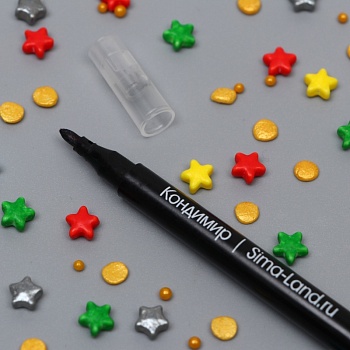 Маркер для украшения десертов 1 шт, цвет черный, 9 см