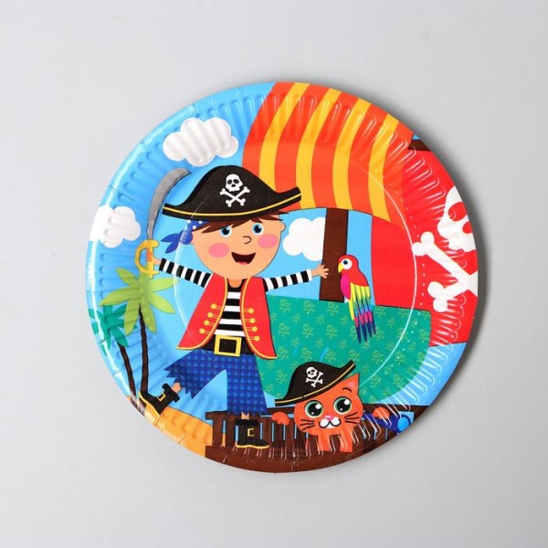 Тарелка бумажная «Пират», 18 см, набор 10 шт