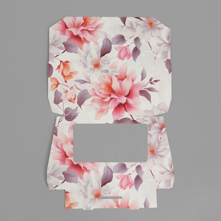 Коробка для печенья и пряников с окном «Для тебя цветы», 200*120*40 мм
