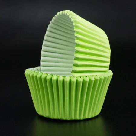 Капсула бумажная для капкейков (тонкая) 50x35 мм, зеленая, 1 шт