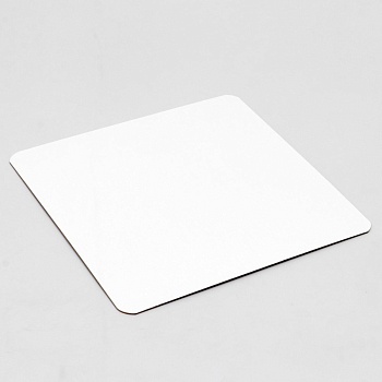 Подложка  (сольерка) КВАДРАТ 80*80 мм, односторонняя белая,  без держателя, 1 шт