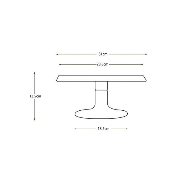 Столик вращающийся профессиональный металлический Д31 см (цвет ножки зеленый)