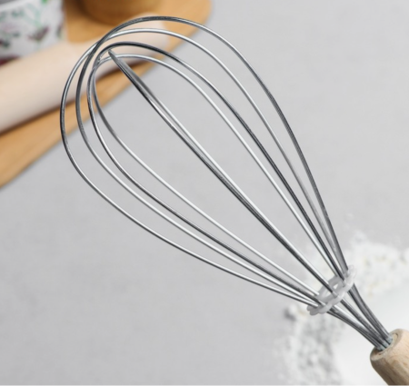 Венчик кондитерский для взбивания с деревянной ручкой "Классика", 27 см