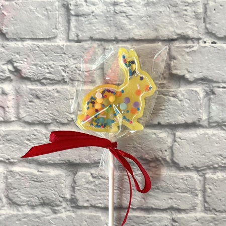 Леденец из изомальта "Погремушка", Заяц, 5 см