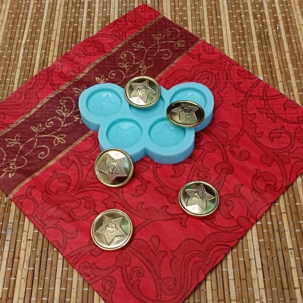 Силиконовый молд «Армейские пуговицы»