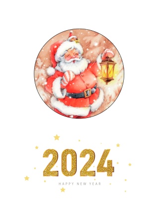 Бенто Новый 2024 год №2, картинка на сахарной бумаге