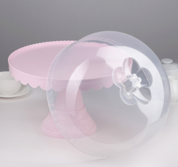 Тортовница с крышкой, 32,5×32,5×34 см, цвет МИКС