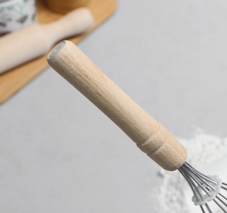 Венчик кондитерский для взбивания с деревянной ручкой "Классика", 27 см