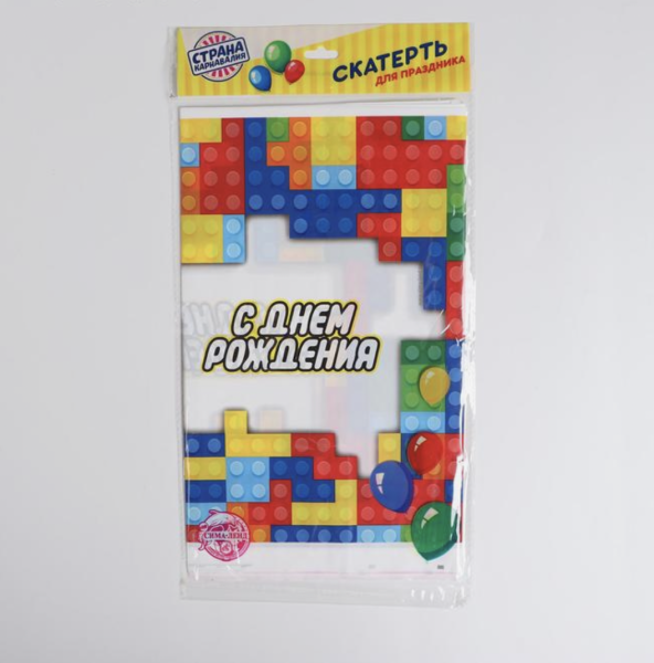 Скатерть «С днём рождения» пазлы 182 х 137 см