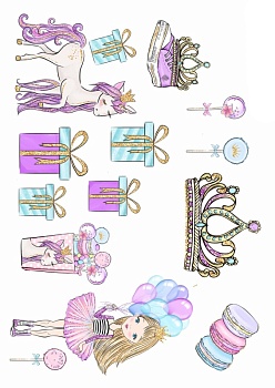 Принцесса №4, картинка на сахарной бумаге