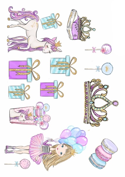 Принцесса №4, картинка на сахарной бумаге