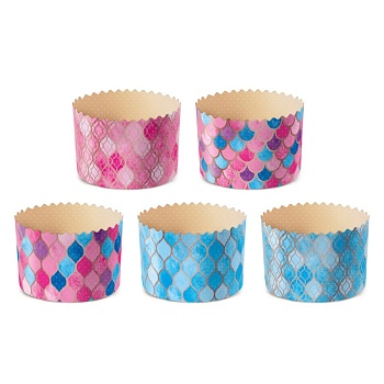 Форма бумажная для кулича на 300 гр "Витражи" d110*85 мм