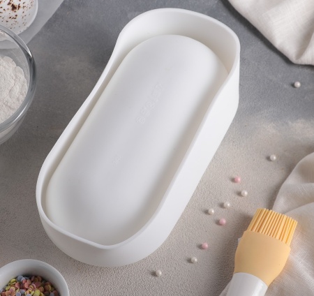 Форма для муссовых десертов и выпечки 23×12 см Пиллоу, внутренний размер 22×10,5×7 см, цвет белый