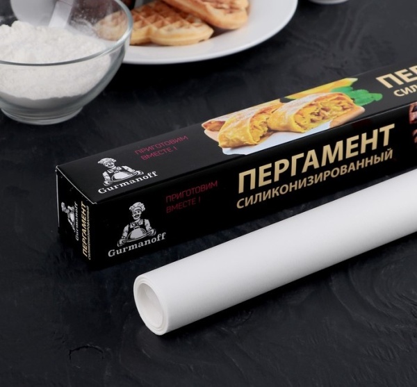 Пергамент для выпечки «Gurmanoff» , 38 см×8 м, цвет белый