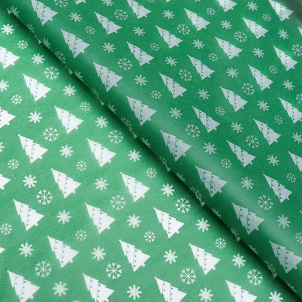 Бумага упаковочная тишью "Лес", 50 х 66 см, 1 шт