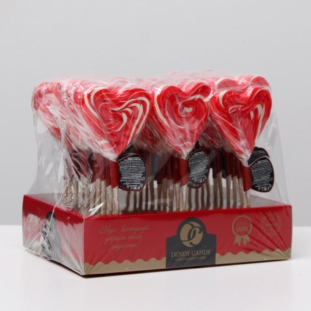 Карамель леденцовая Dendy Candy "Сердце" , 30 гр
