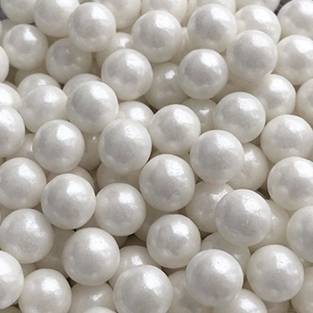 Посыпка кондитерская  "Шарики 10 мм" белые 30 гр