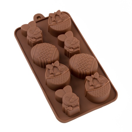 Форма силиконовая для шоколада «Пасха» , 8 ячеек