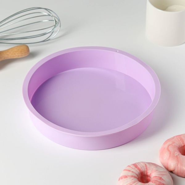 Форма для выпечки силиконовая Доляна «Круг», 22×3 см