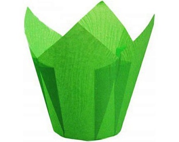 Капсула бумажная ТЮЛЬПАН d50x80 мм, зеленый, 1 шт