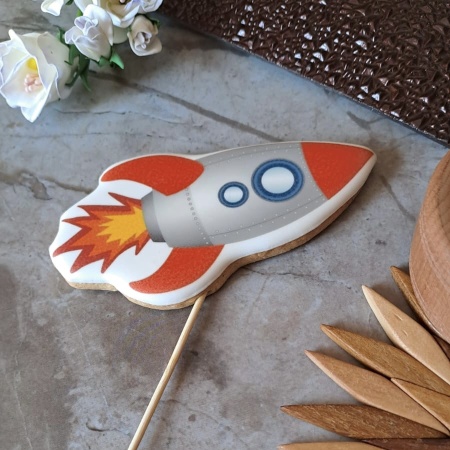 Пряник имбирный "Ракета", 10 см