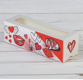 Коробка для макарон "Стильной тебе", 180*55*55 мм