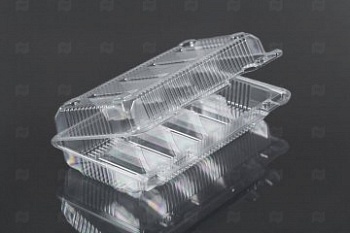 Контейнер пластиковый для  5 эклеров, 250*155*60 мм