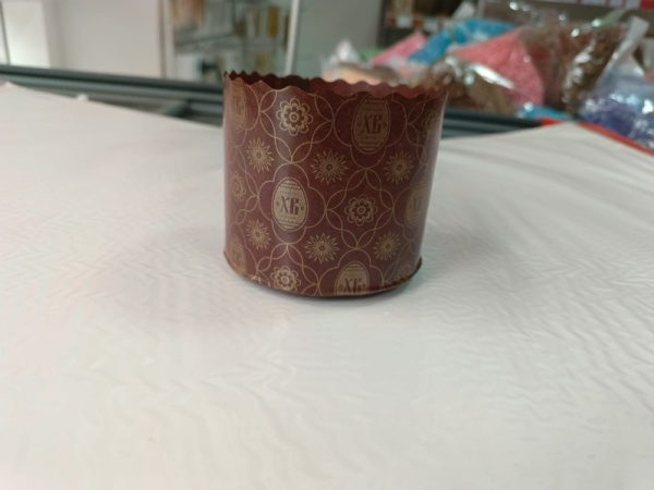 Форма бумажная для кулича на 100 гр Яйца коричневые,  d 70*60 мм