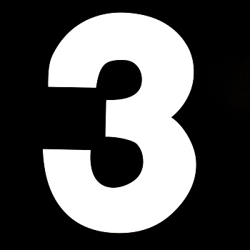 Трафарет для торта "Цифра 3", высота 25 см, пластик