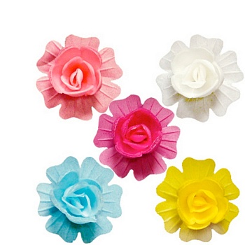 Цветы вафельные микс "Шиповника махровые", 1 шт