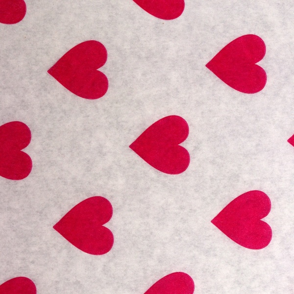 Бумага силиконизированная «Сердце», в листах, 18*18 см, набор 10 шт