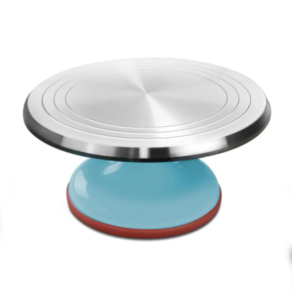 Столик вращающийся профессиональный металлический Д31 см (цвет ножки голубой)