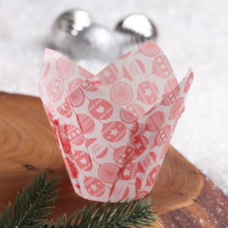 Капсула бумажная "Тюльпан", елочные игрушки, 5 х 8 см