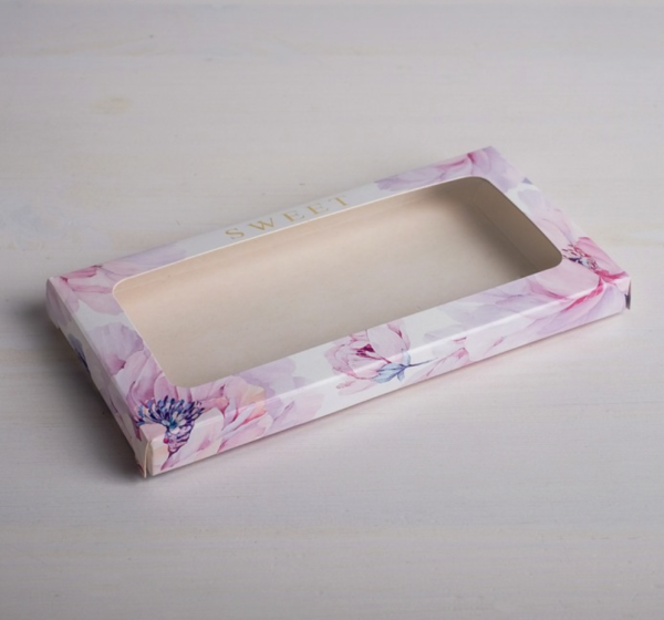 Коробка для шоколада с окном 17,3×8,8×1,5 см «Sweet»
