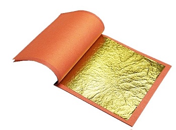 Золото декоративное - книга 25 листов (14х14 см)