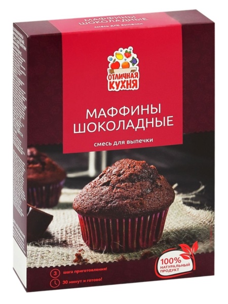 Смесь для выпечки "Маффины шоколадные" ОТЛИЧНАЯ КУХНЯ, 300 гр