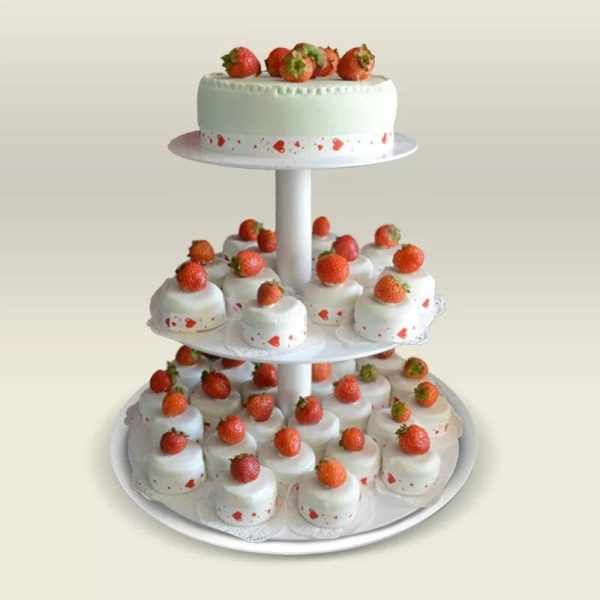 Подставка для десертов 3-ярусная, пластик, Италия