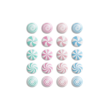 Сахарные фигурки мини-медальоны Пастельные карамельки, 10 гр